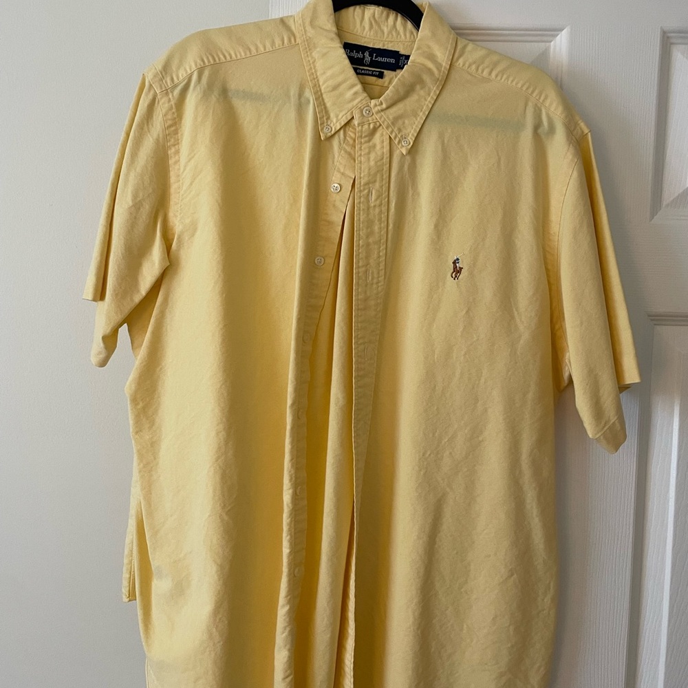 Yellow polo button down